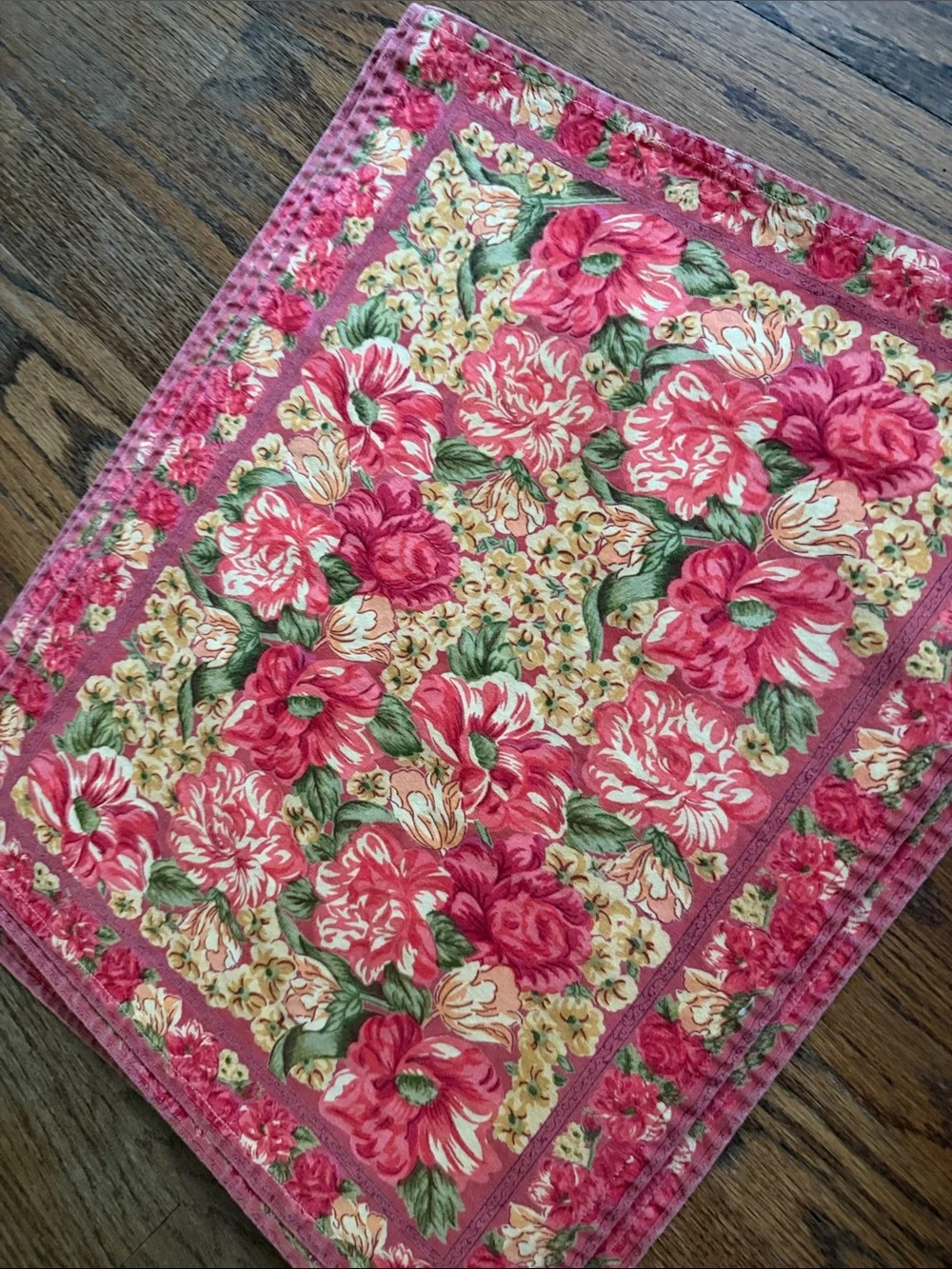 Floral Pink Cotton Placemats - Set of 6